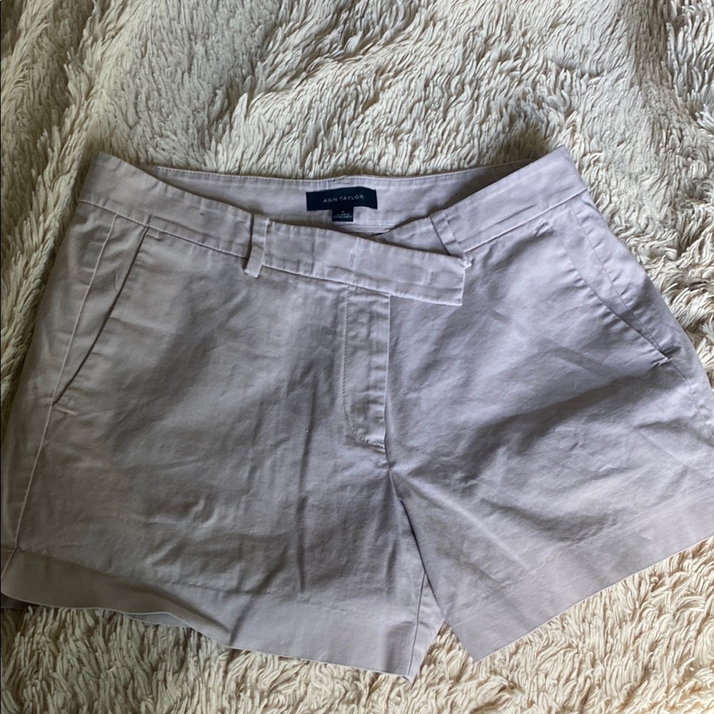 Ann Taylor Tan Bermuda Shorts Lightweight Cotton Blend